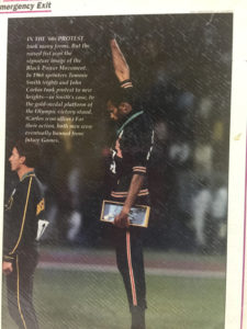 Photo of magazine clipping of iconic Olympic protest.