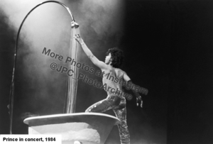 image of Prince in concert 1984
